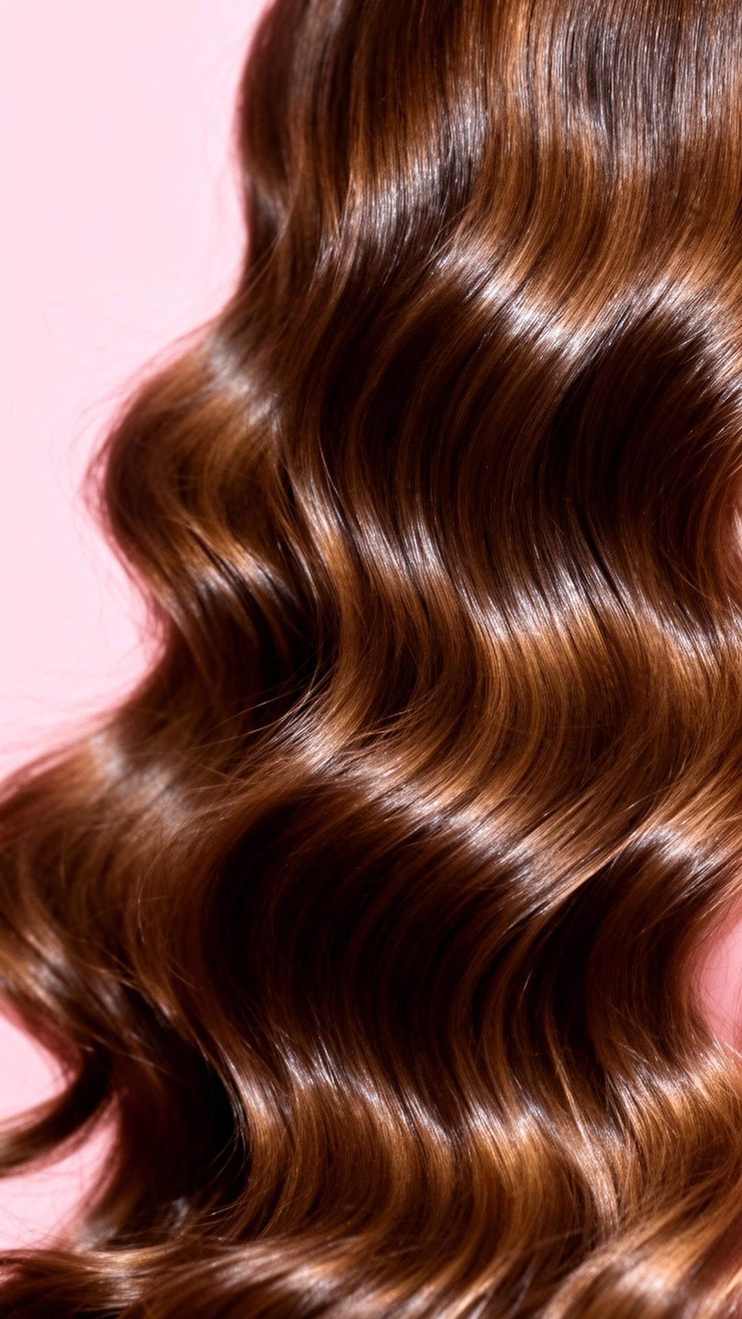 Cheveux brillants coiffés avec le multistyler édition rose